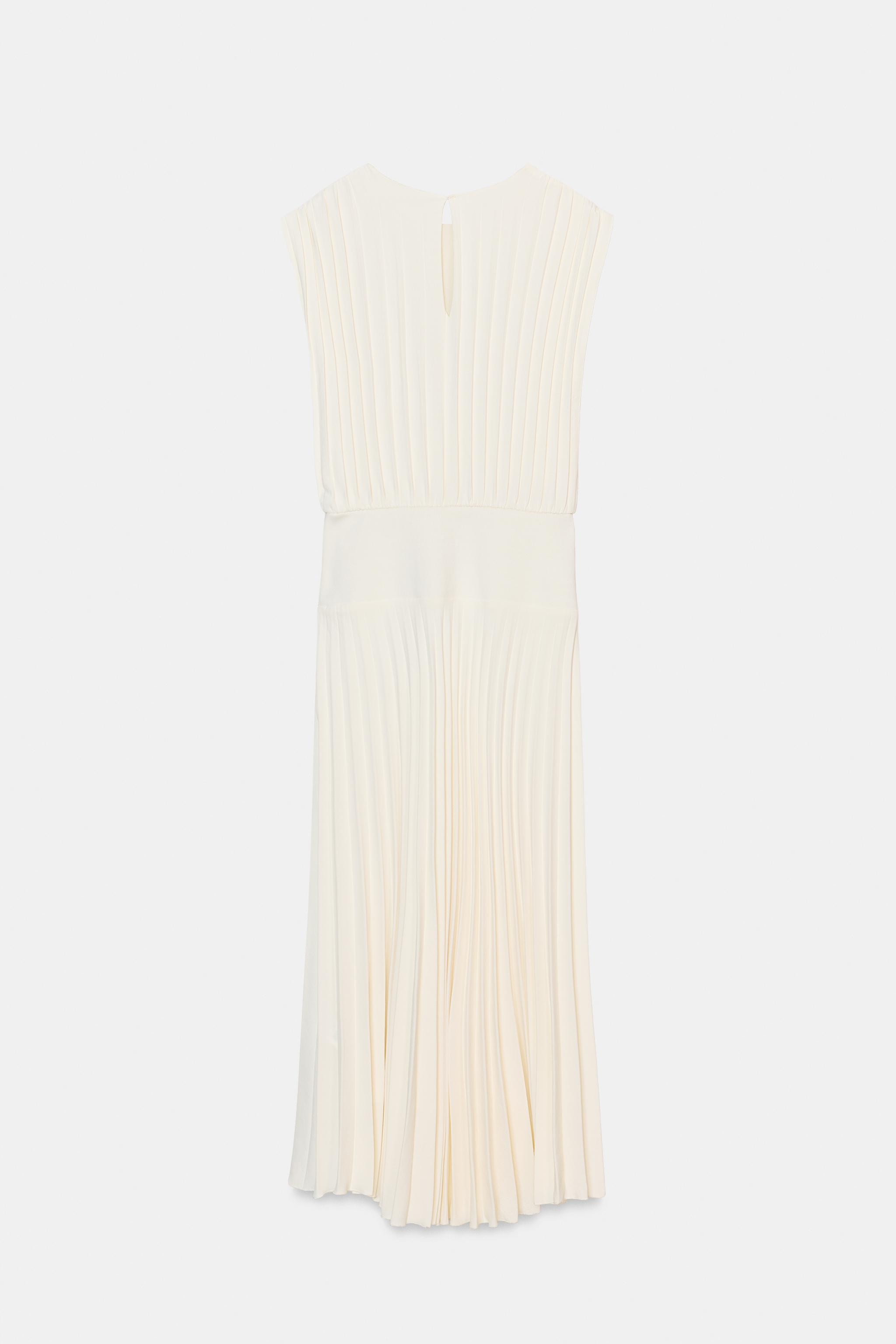 PLEATED BELTED MIDI DRESS | Zara US