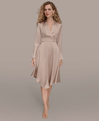 Donna Karan New York Women's Satin Midi Dress - Macy's | Macy's