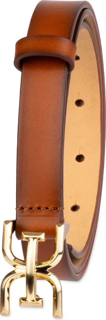 Double E Logo Slim Leather Belt | Nordstrom