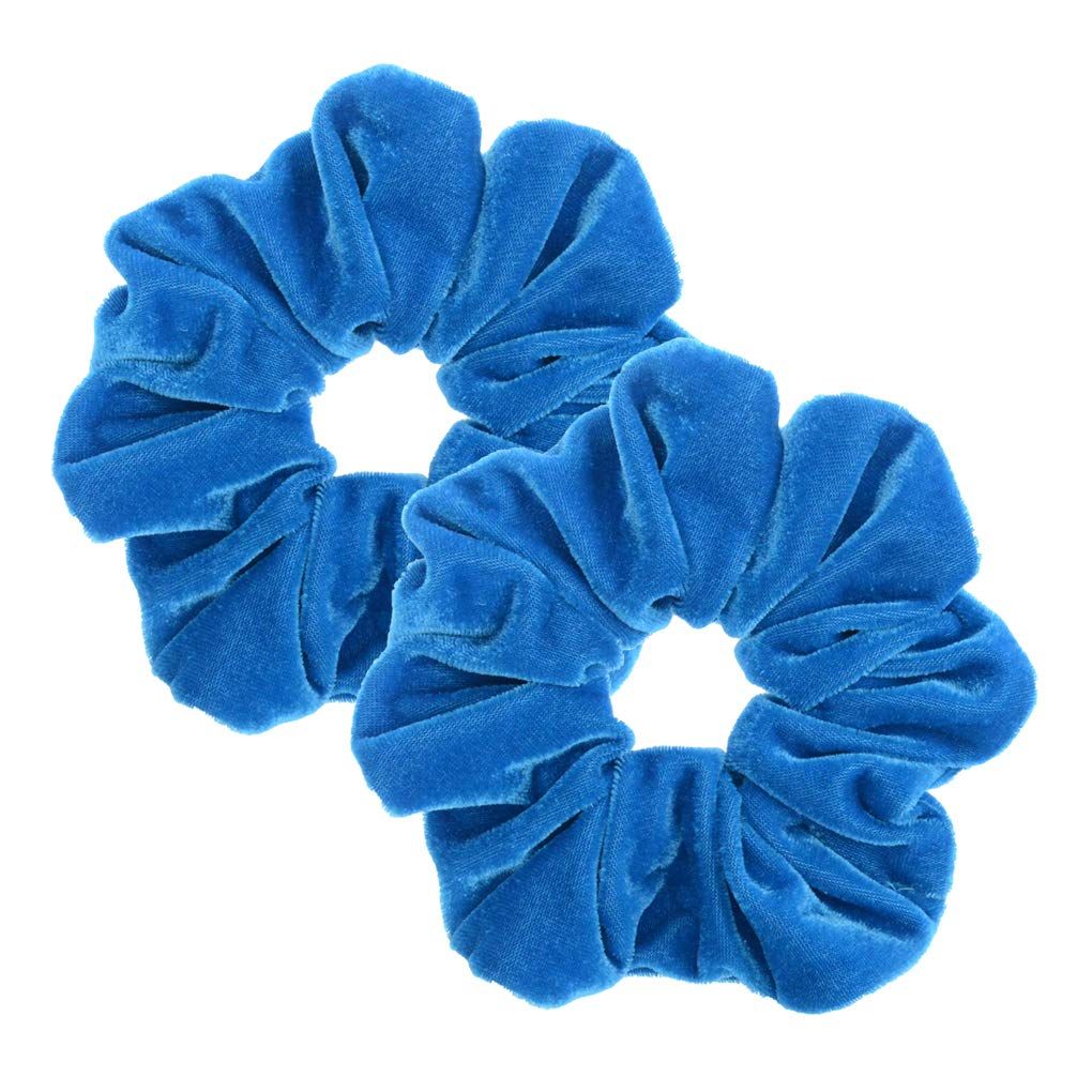 2 Pcs Blue Color Large Size Scrunchies for Women Hair Elastic Bands | Amazon (US)