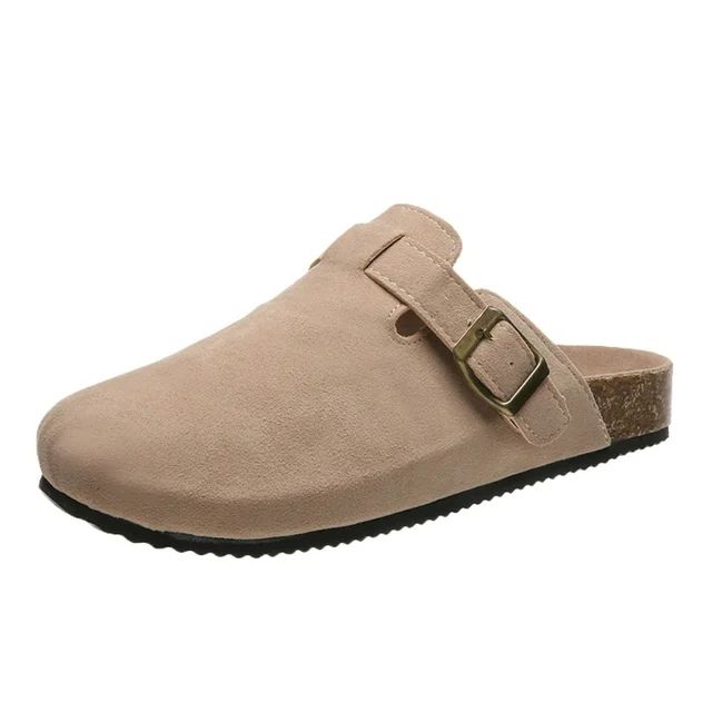 BERANMEY Women's Suede Clogs & Mules Stylish Leather Mules with Arch Support and Cork Footbed Cou... | Walmart (US)