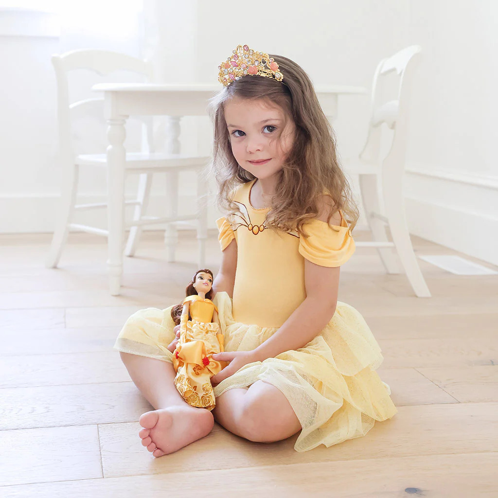 Disney Princess Yellow Girl Toddler Tulle Dress | Belle | Posh Peanut