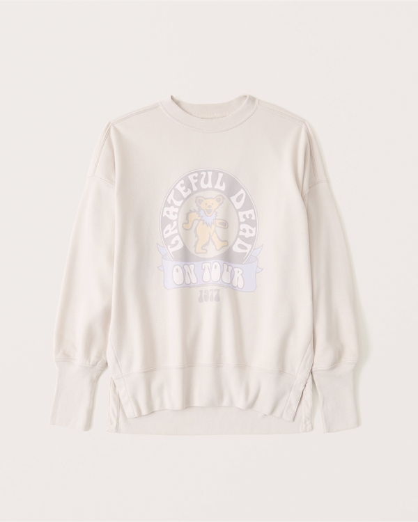 Grateful Dead Split-Hem Tunic Crew Sweatshirt | Abercrombie & Fitch (US)