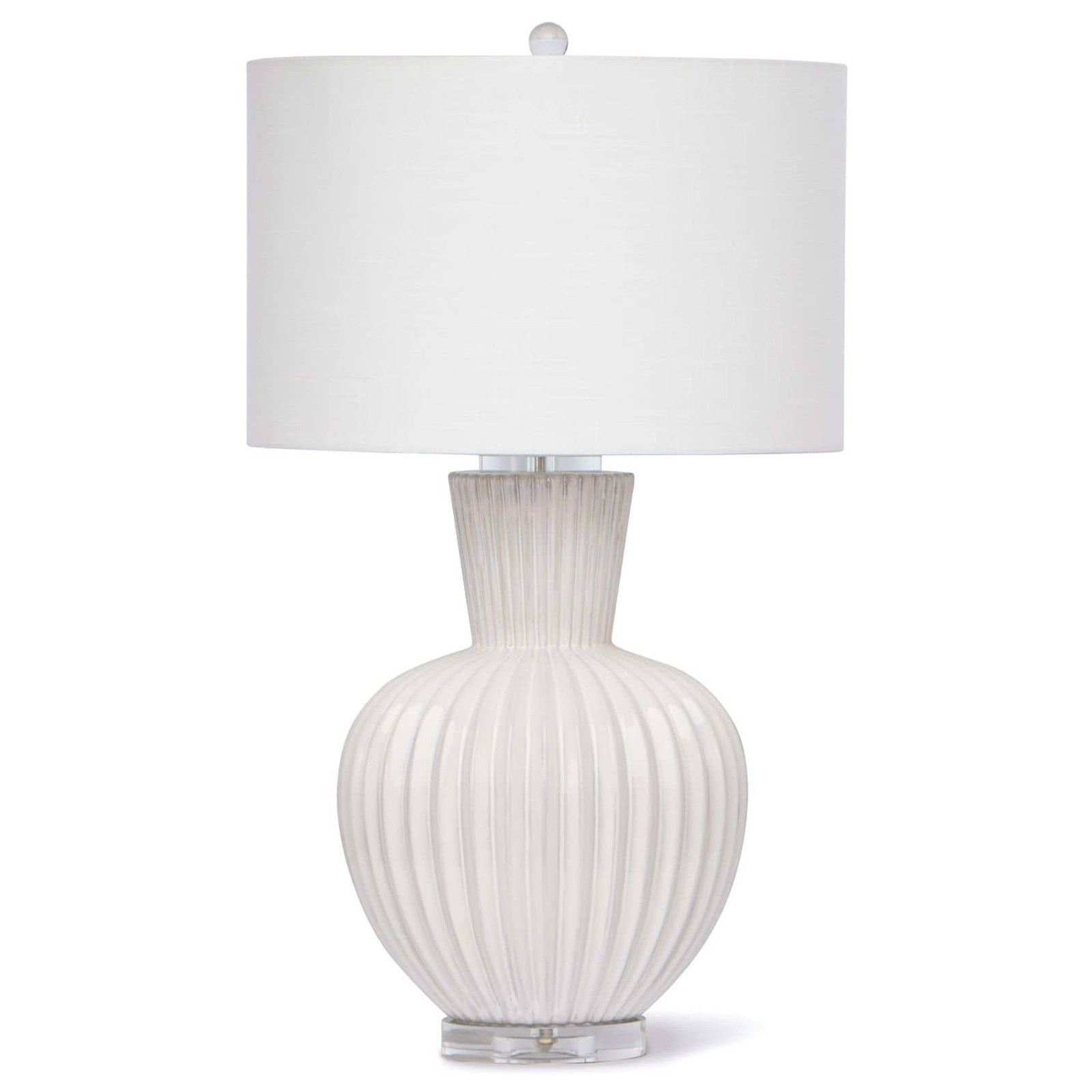Regina Andrew Madrid Modern Classic White Ceramic Table Lamp | Kathy Kuo Home