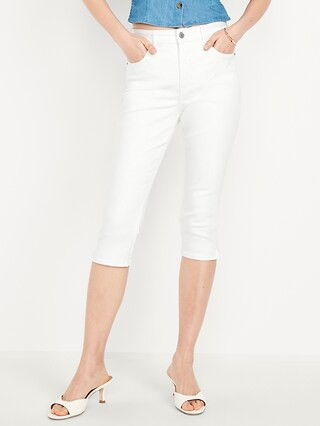 High-Waisted Rockstar Slim Capri Jeans | Old Navy (US)