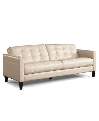 Milan Leather Sofa | Macys (US)