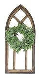 48" Farmhouse Wood Cathedral Window Arch Rustic Ash Brown- The Farmhouse Cathedral Window | Amazon (US)