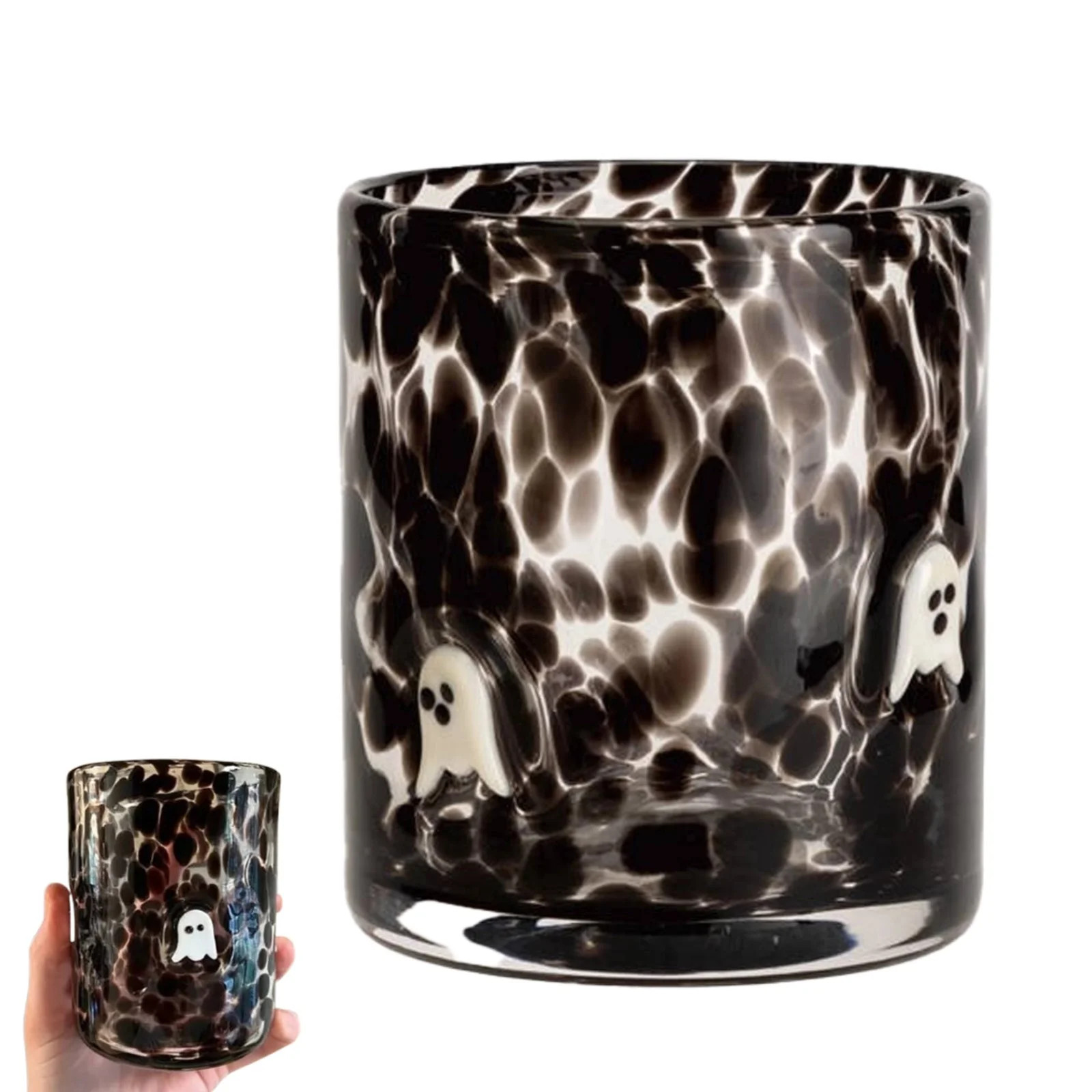 Halloween Icon Juice Glasses Cup Set - Black Spooky Ghost Drinking, Wine, Water, Coffee Glass Cup... | Walmart (US)