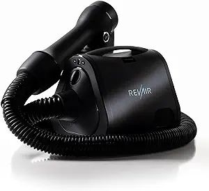 RevAir Reverse-Air Dryer, Vacuum Hair Dryer for All Hair Types, 800 Watts, Black | Amazon (US)