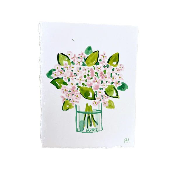 Bouquet of Gratitude, Original Work on Paper, 4.25x5.5 in | Evelyn Henson