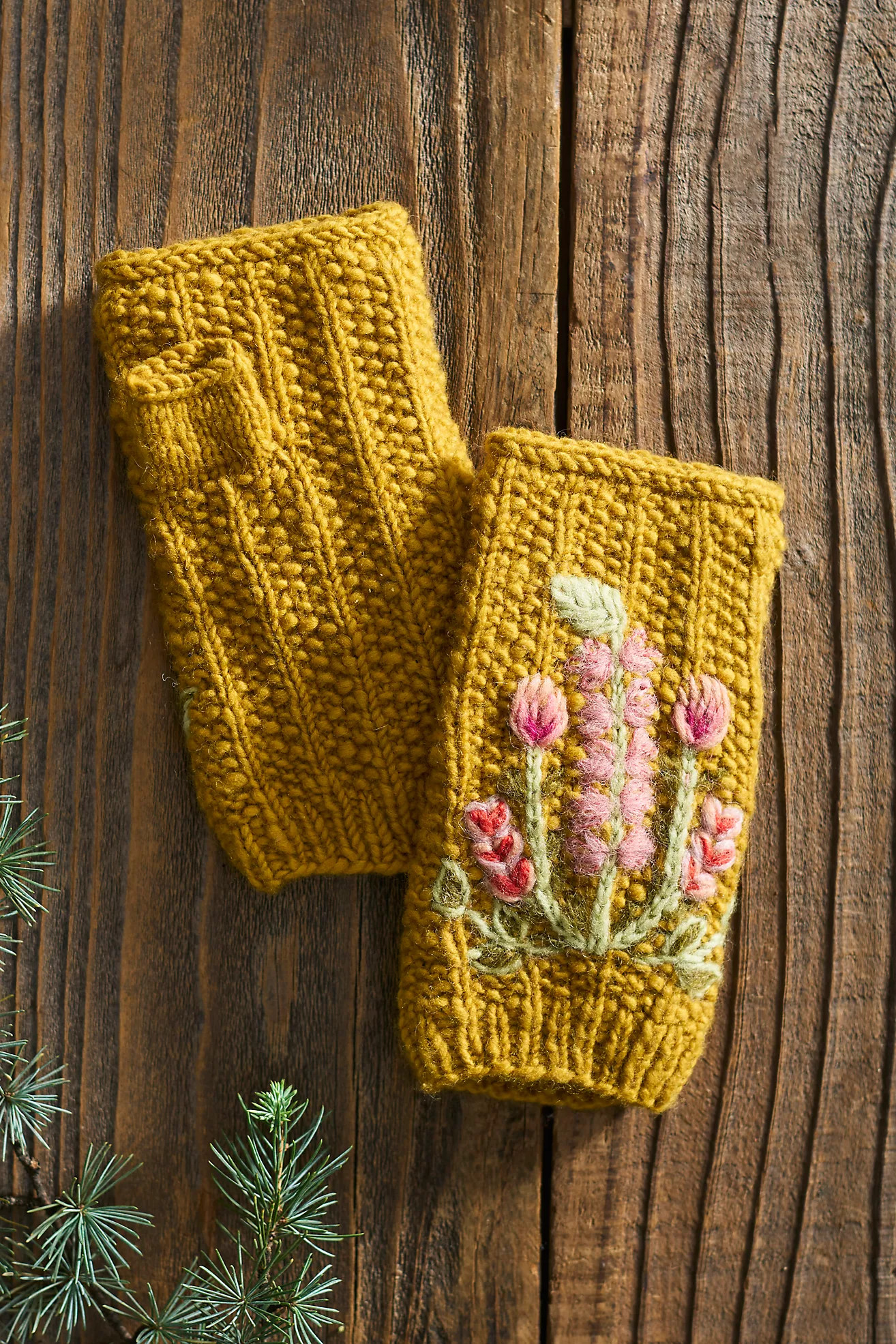 Fleece Lined Wool Handwarmers, Meadow | Anthropologie (US)