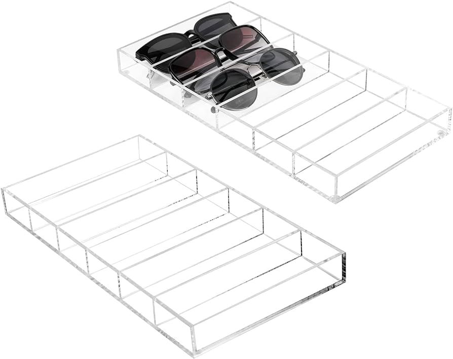 MyGift 6 Slot Premium Grade Clear Acrylic Sunglasses and Eye Glasses Storage Organizer Tray - Eye... | Amazon (CA)