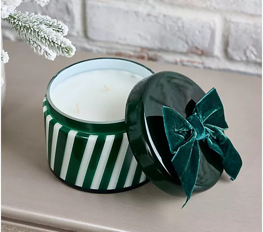 Home Reflections 28oz Striped Present Candle - QVC.com | QVC