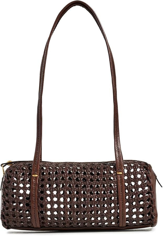 Amazon.com: Madewell Women's The Brioche Mini Shoulder Bag In Open Leather, Cherry Wood, One Size... | Amazon (US)