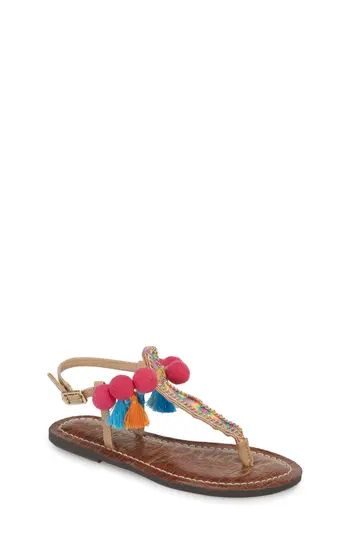 Girl's Sam Edelman Gigi Embellished Thong Sandal | Nordstrom