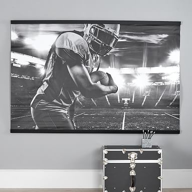 Black and White Football Wall Mural | Pottery Barn Teen | Pottery Barn Teen
