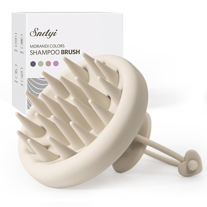 Sndyi Silicone Scalp Massager Shampoo Brush, Hair Scrubber with Soft Silicone Bristles, Scalp Scr... | Amazon (US)