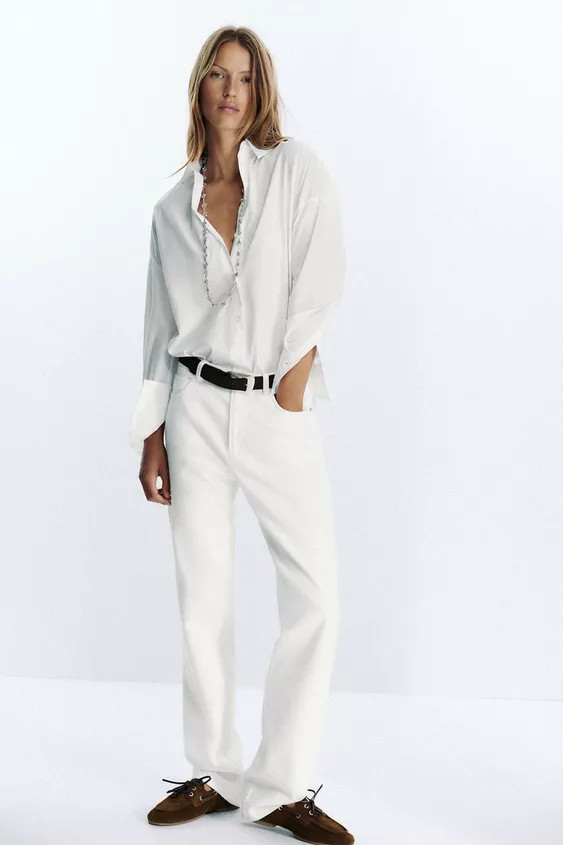 SPLIT SUEDE TOPSTITCHED LOAFERS | Zara UK