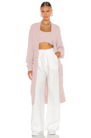 SNDYS Nettie Knit Cardigan in Dusty Pink from Revolve.com | Revolve Clothing (Global)