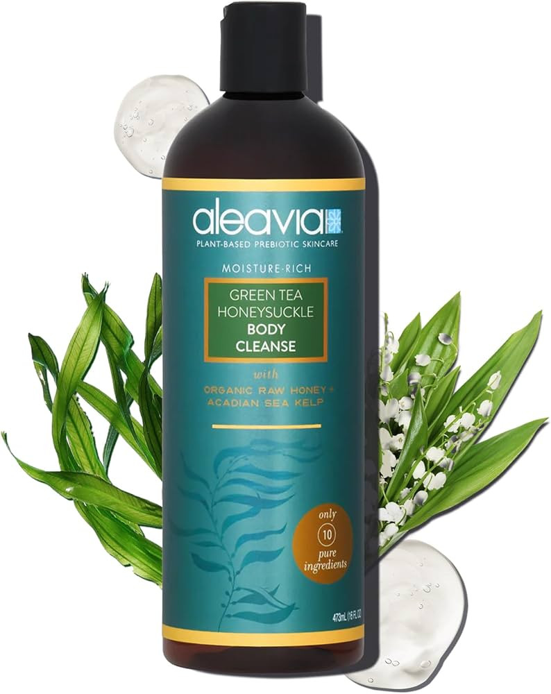 Aleavia Body Cleanse – Organic & All-Natural Prebiotic Body Wash with Raw Honey – Green Tea H... | Amazon (US)