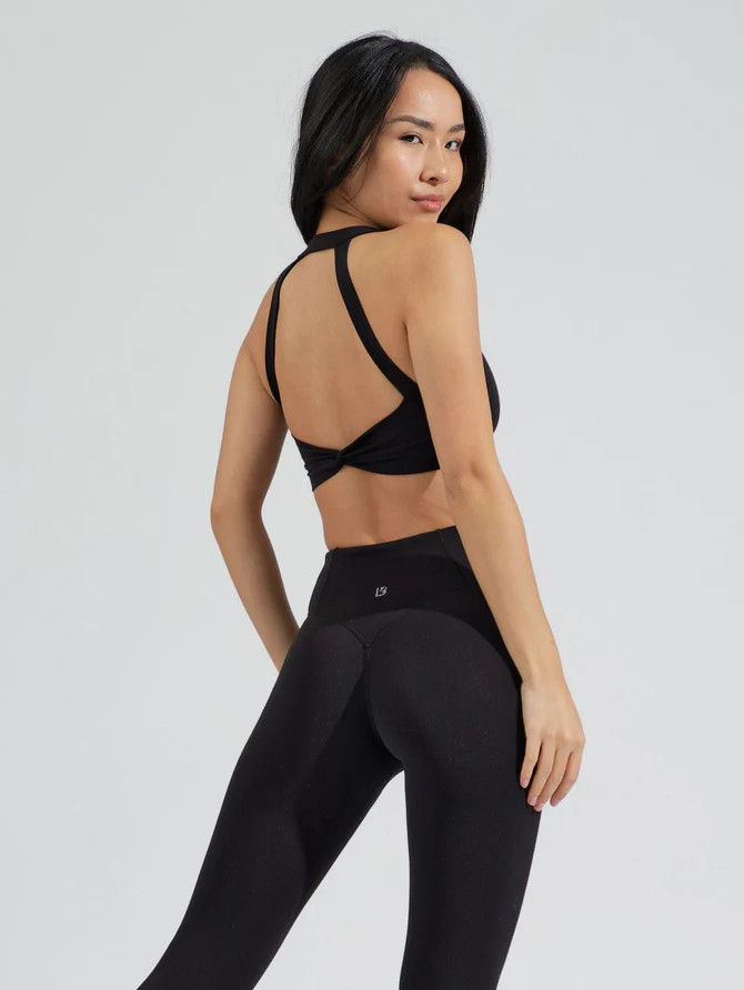 Double Twist Sports Bra - Mocha Berry | Buffbunny