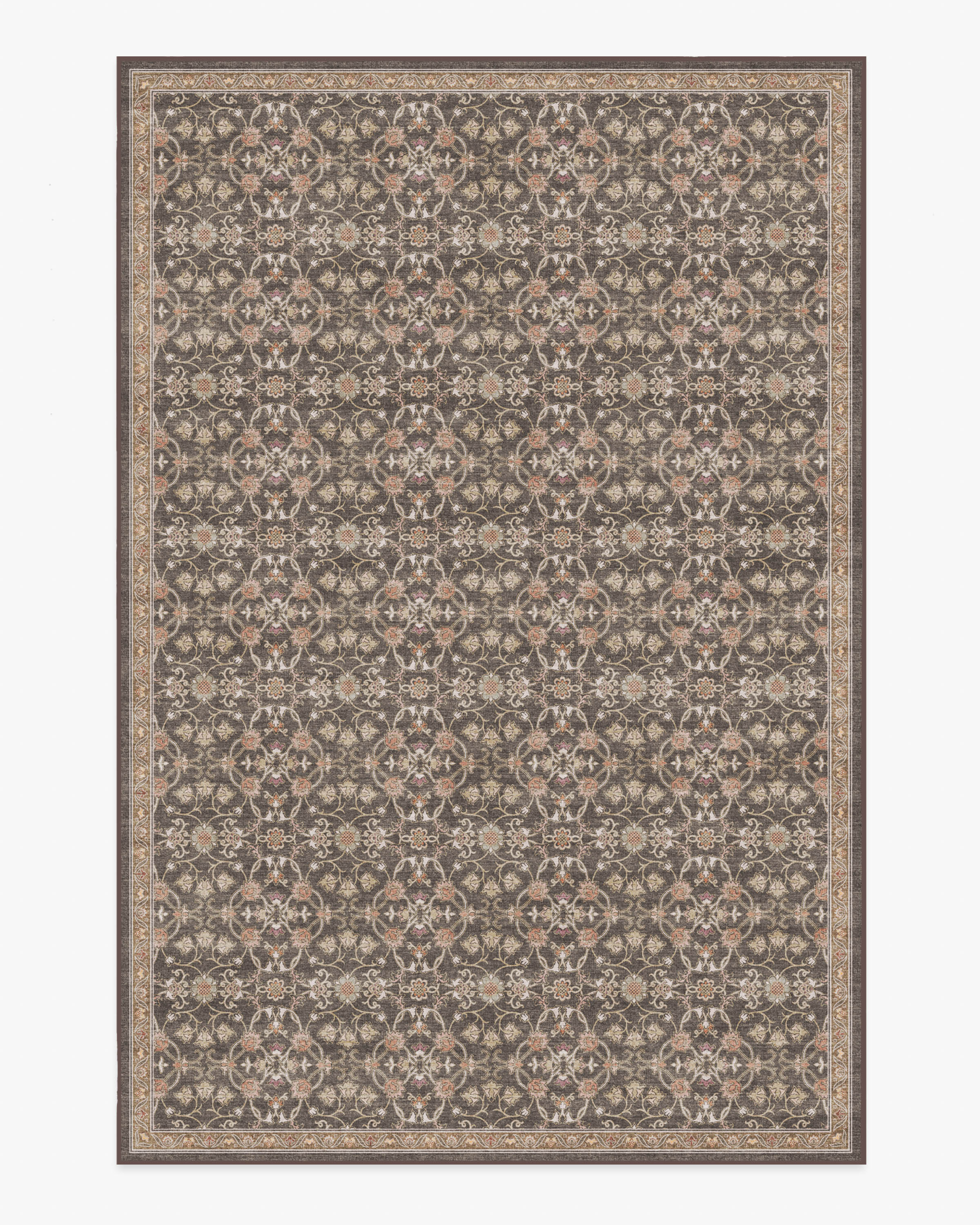 Persian Scroll Dark Wood Rug by Morris & Co. | Ruggable US | Ruggable