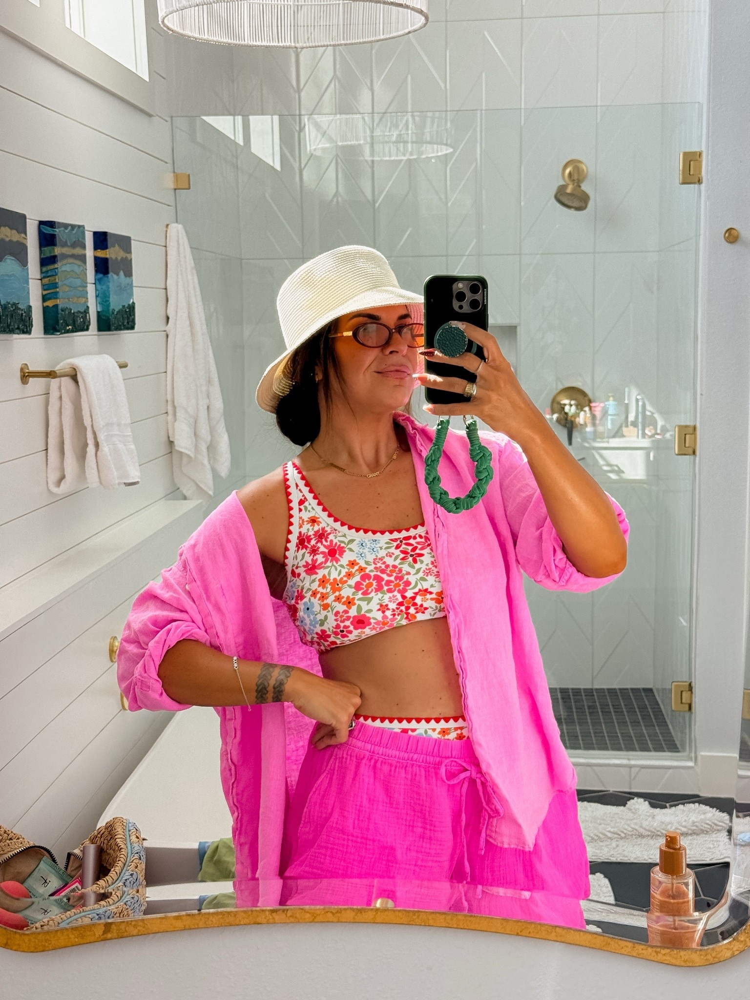 Beach Outfit
Set: size large
Swimsuit: large

#LTKootd #LTKMidsize #LTKSwim