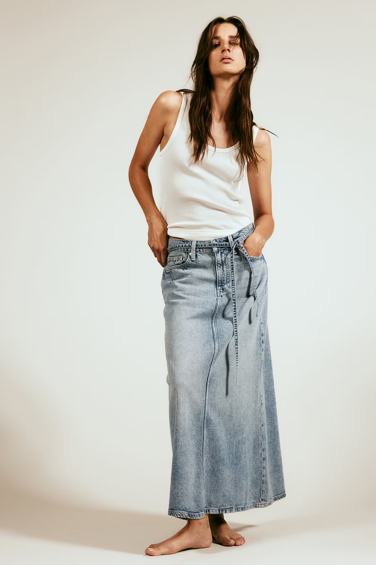 Feather Soft Denim Skirt | H&M (US + CA)