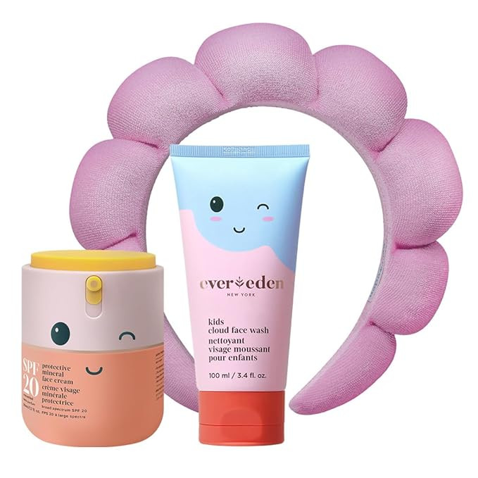 Happy Morning DUO Kids Spa Headband for Girls: Clean & Vegan Skin Care Bundle | Cloud Face Wash +... | Amazon (US)