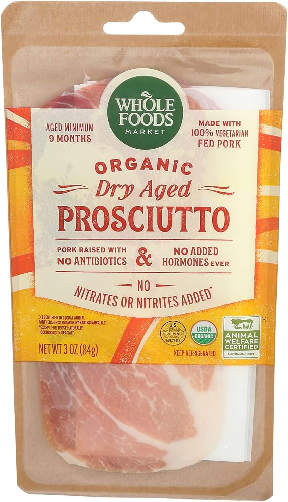 Whole Foods Market Organic Sliced Organic Prosciutto, 3 OZ | Amazon (US)