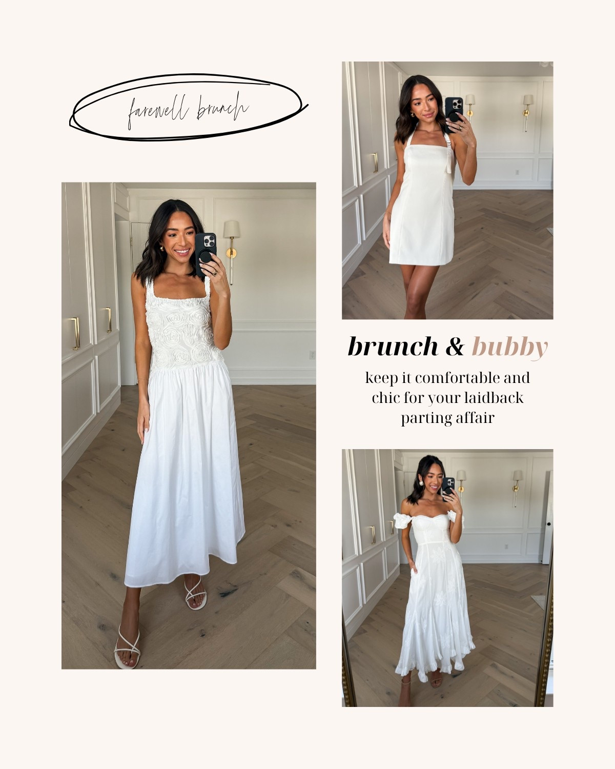 Bridal lookbook 🤍💍 Wearing size  XS maxi dress, XS halter mini dress and size XS off the shoulder maxi dress 


Engagement party outfit 
Bridal outfit 
Bridal shower 
Bridal luncheon
Civil ceremony 
Rehearsal dinner outfit 
Honeymoon 
Bachelorette 

#LTKStyleTip #LTKWedding #LTKSeasonal