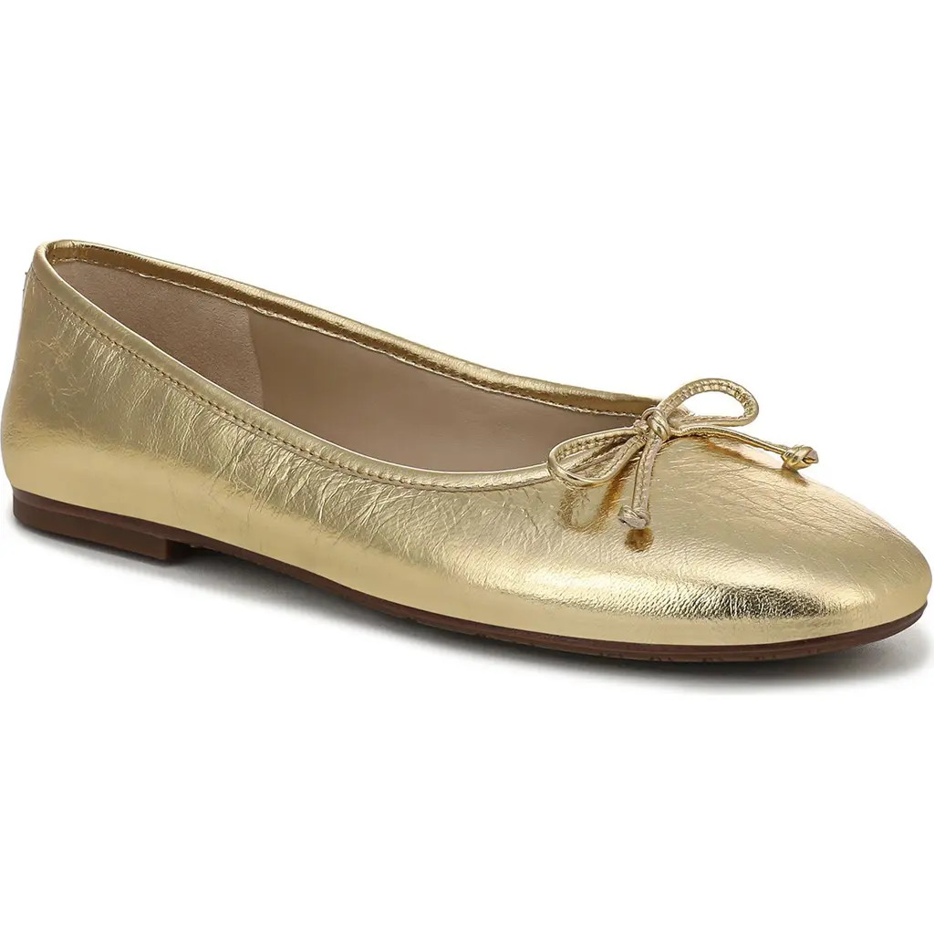 Sam Edelman Alie Ballet Flat in Amber Gold at Nordstrom, Size 13 | Nordstrom