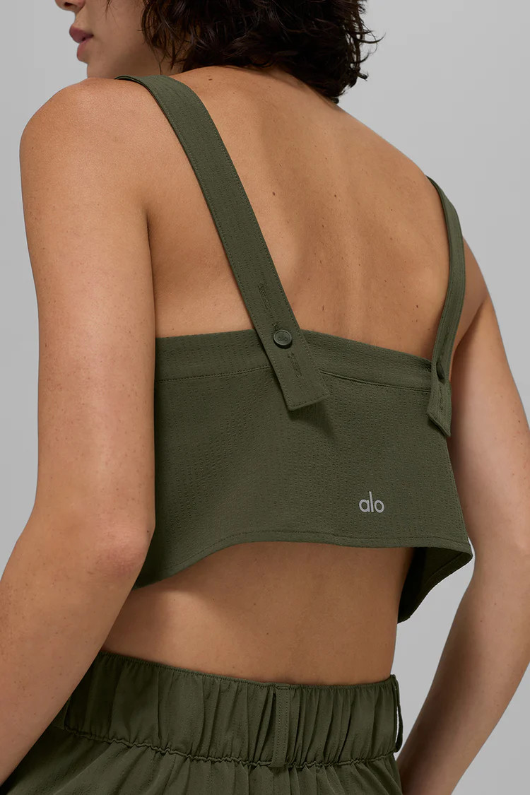Cropped Dreamscape Tank - Green Olive | Alo Yoga (US)