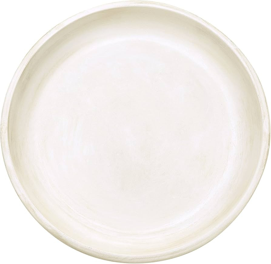 DN DECONATION White Circle Tray, Ottoman Tray, Round Coffee Table Tray Decor, Round Wooden Trays,... | Amazon (US)