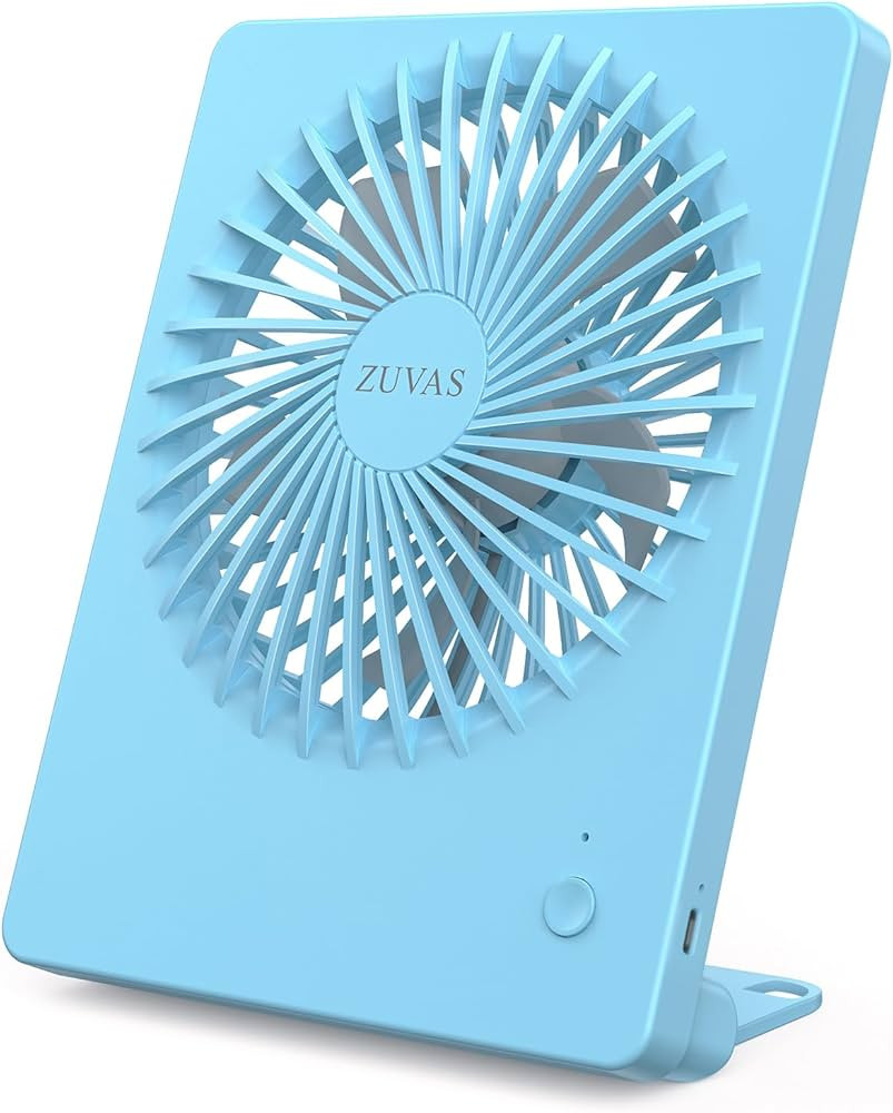 Zuvas Desk Fan Battery Operated Fan Rechargeable 180°Tilt Folding Personal Fan Ultra Quiet Small... | Amazon (US)