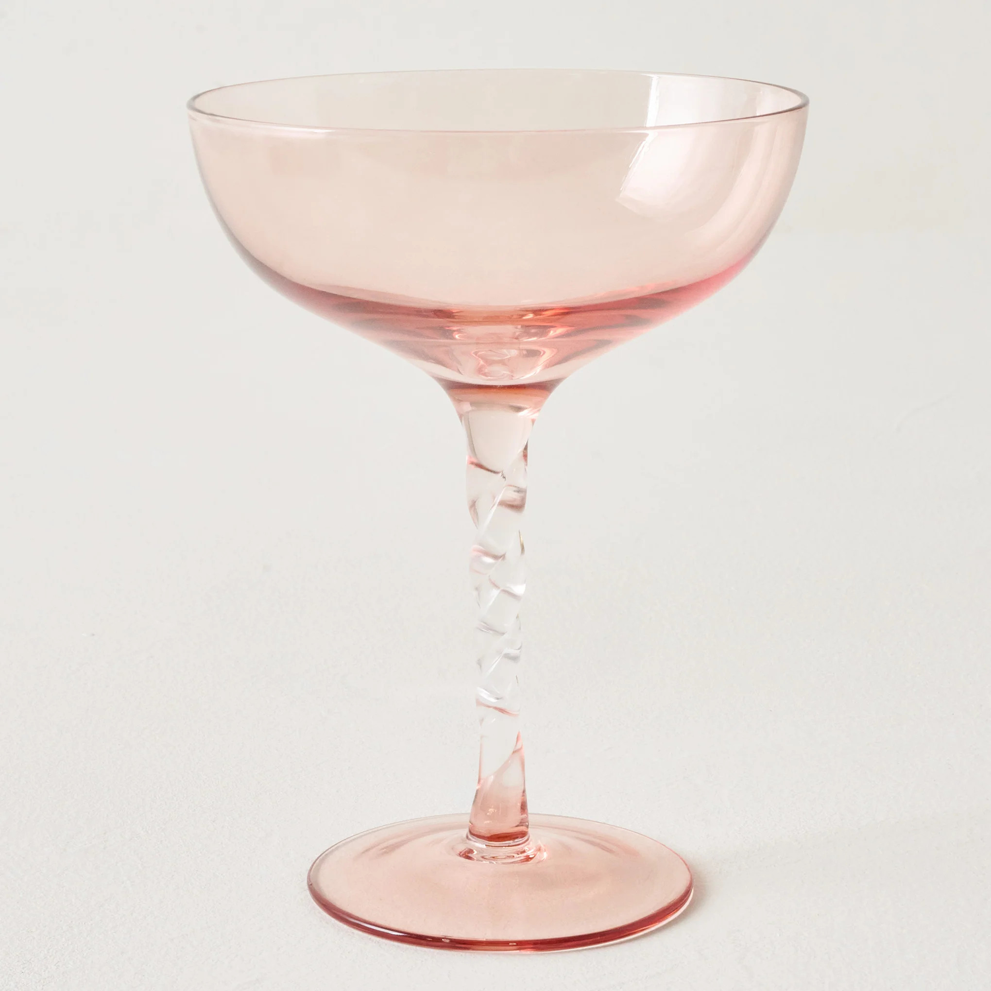 Juliette Blush Twisted Coupe Glass | Magnolia