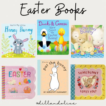 Easter Books for Babies & Toddlers | Nursery Books | Spring & Easter Theme Books for kids | Board Books | Bunny Books | Baby’s 1st Easter | Easter Basket Baby

#LTKSeasonal #LTKbump #LTKbaby