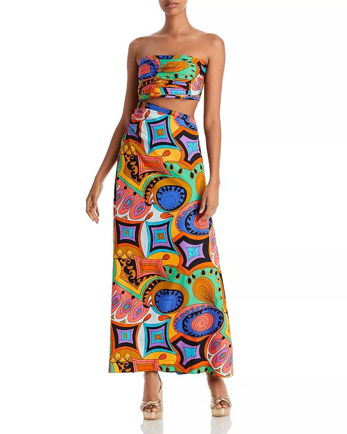 Printed Asymmetric Cutout Maxi Dress | Bloomingdale's (US)