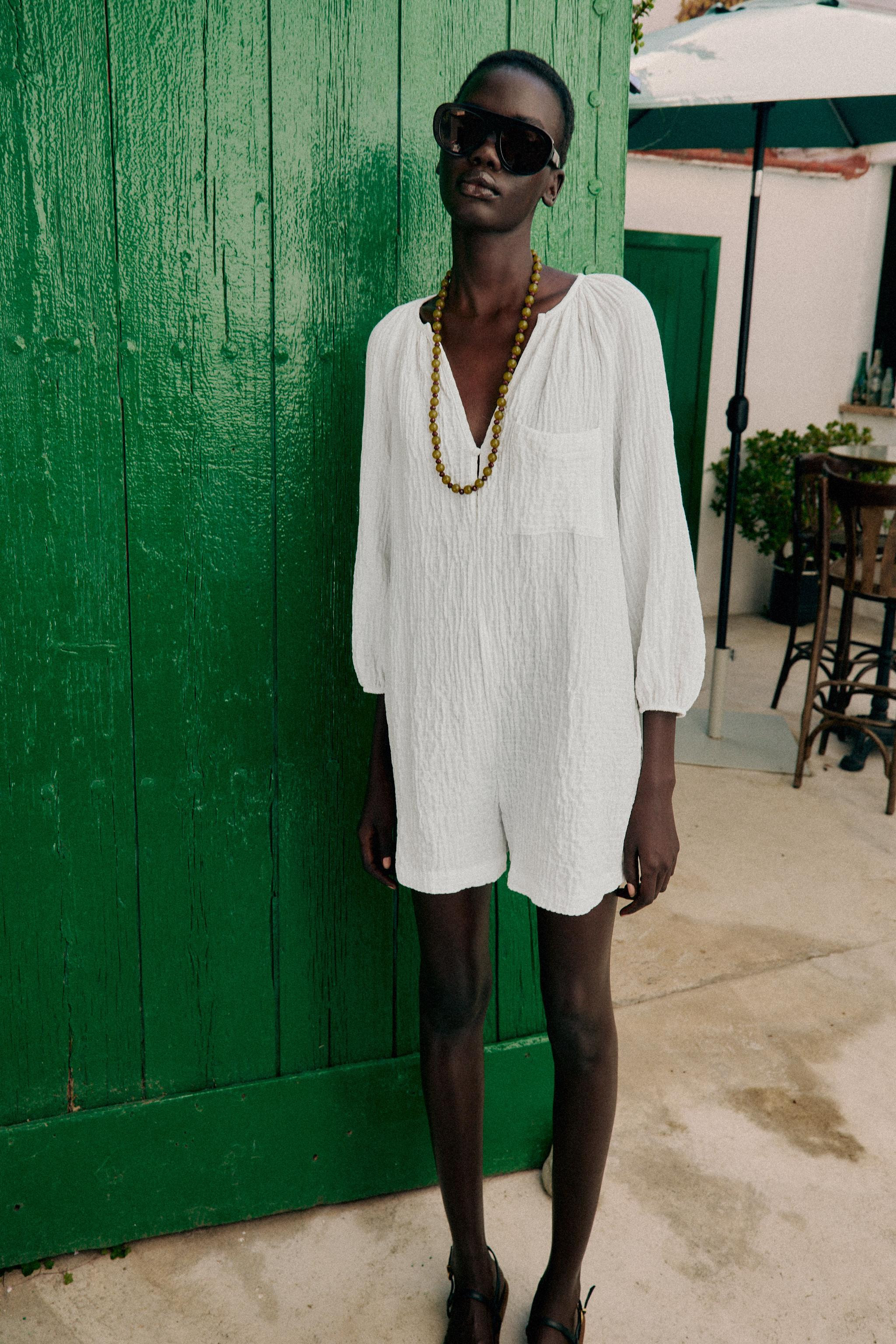 RUSTIC SHORT JUMPSUIT | Zara UK