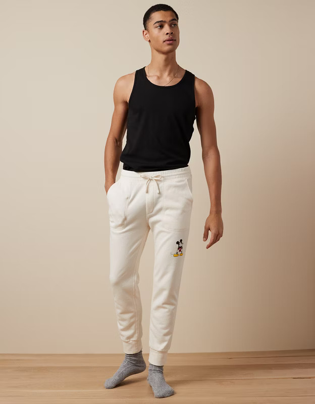 AE Mickey Mouse Graphic Fleece Jogger | American Eagle Outfitters (US & CA)