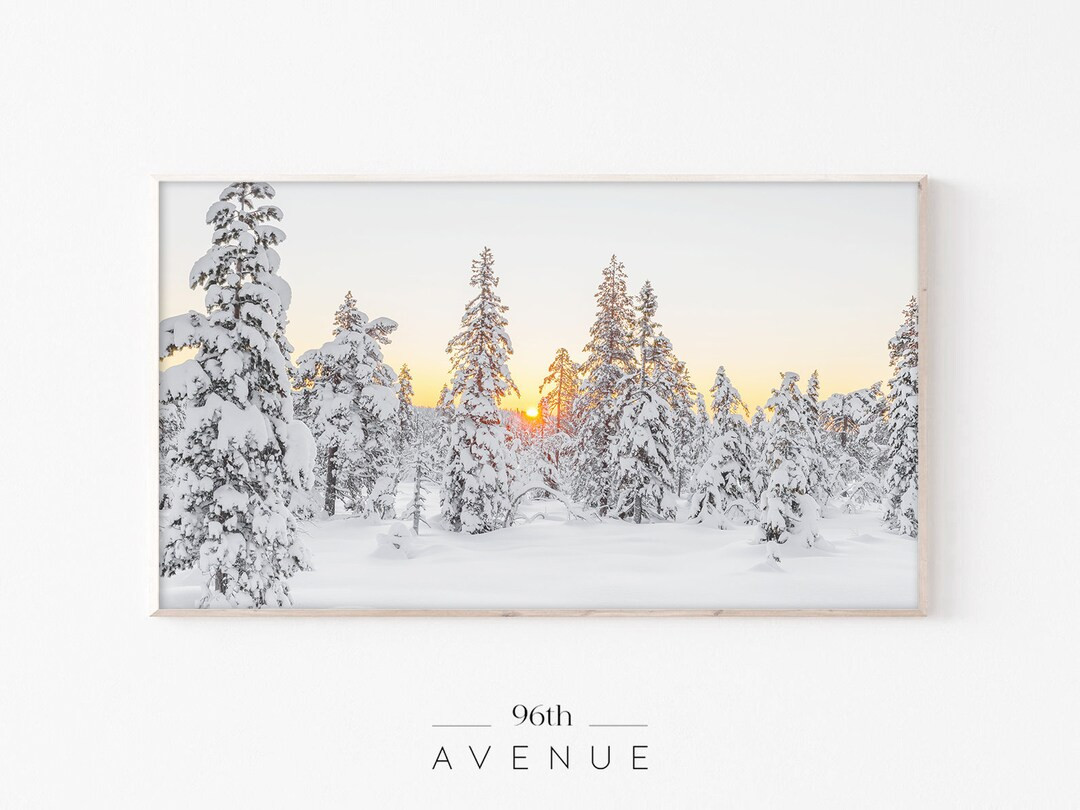 Samsung Frame TV Art Winter | Frame TV Art | Snowy Trees Art | Digital Art for Tv | Holiday Frame... | Etsy (US)