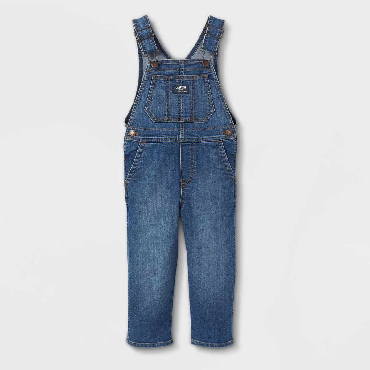 OshKosh B'gosh Toddler Boys' Solid Denim Overalls - Blue | Target