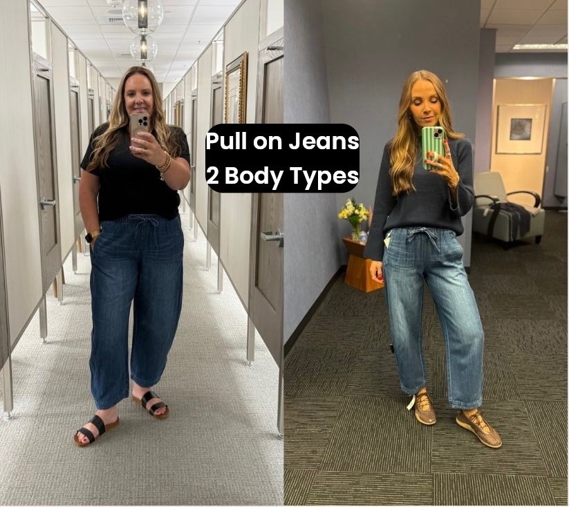 @nordstrom
Pull on jeans
I am in a xs and Kristy is in the L

#LTKSaleAlert