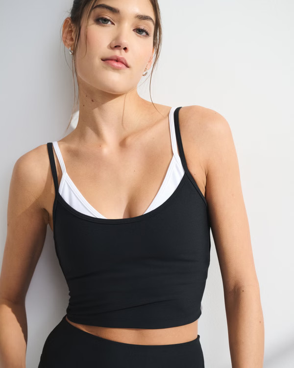 YPB sculptLUX Double-Layered Tank | Abercrombie & Fitch (US)