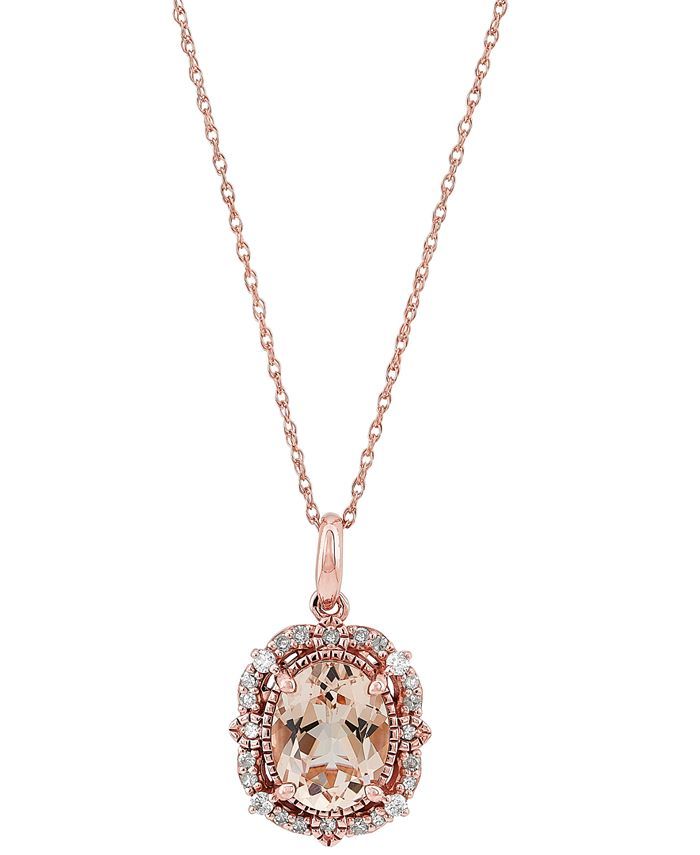 Macy's Morganite (1-3/4 ct. t.w.) & Diamond (1/6 ct. t.w.) 18 | Macys (US)