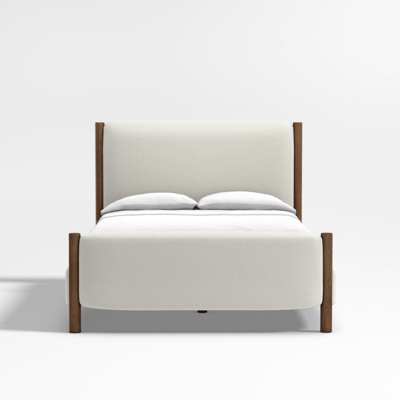 Goleta Bouclé Upholstered Bed | Crate & Barrel | Crate & Barrel