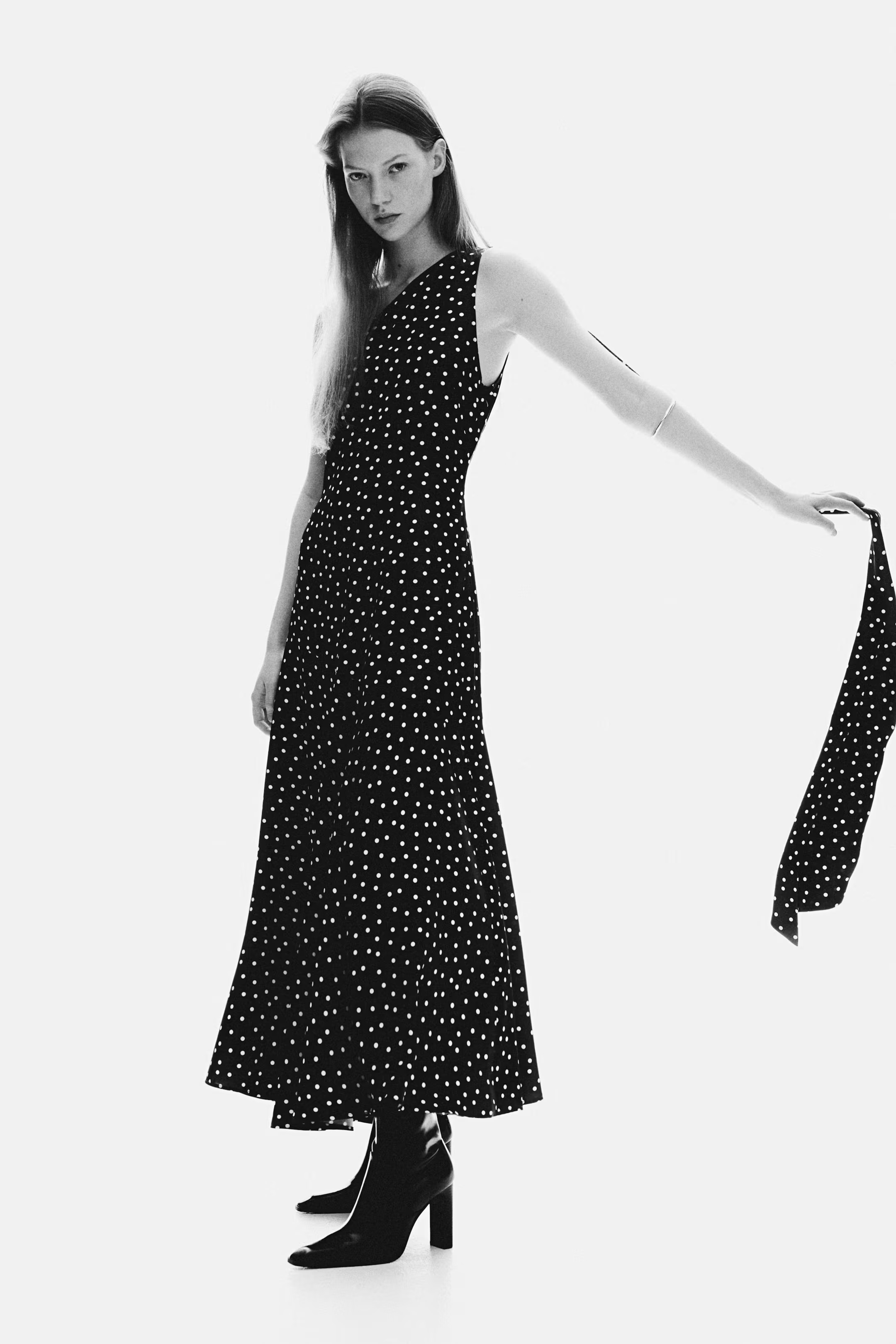 Scarf-detail satin dress | H&M (UK, MY, IN, SG, PH, TW, HK)