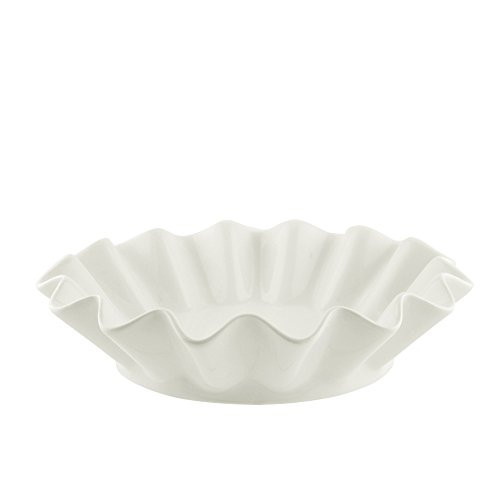10 Strawberry Street Whittier 7.75"/8 Oz Ruffle Round Bowl, Set of 4, White | Amazon (US)