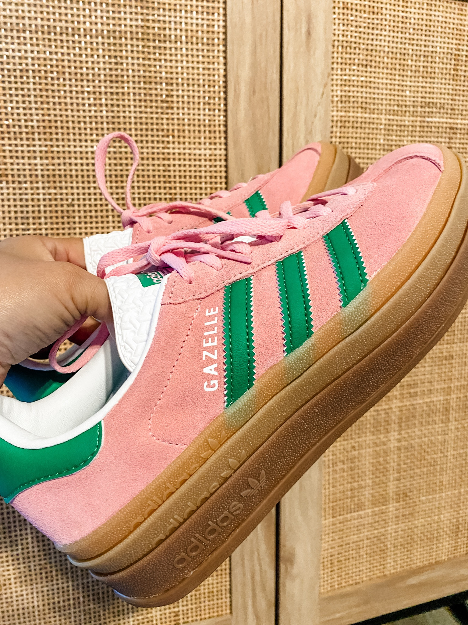 adidas gazelle silver green womens adidas Gazelle Bold Shoes - Women's - Red / Semi Lucid Fuchsia / Night Indigo main image 1