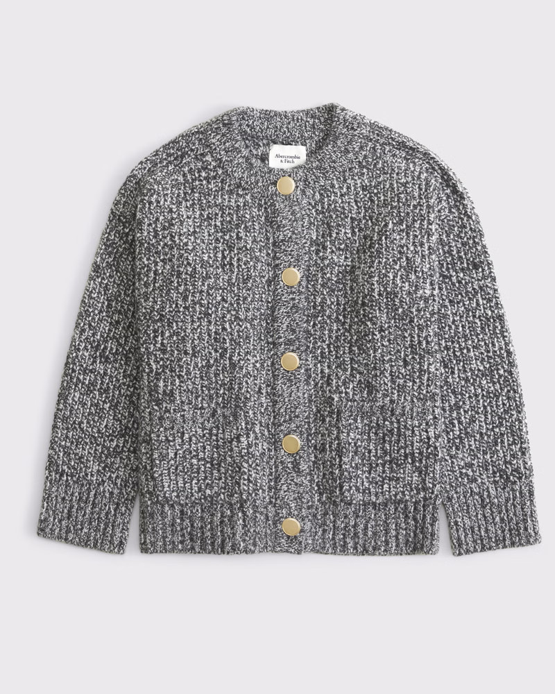 Relaxed Hardware Crew Cardigan | Abercrombie & Fitch (US)